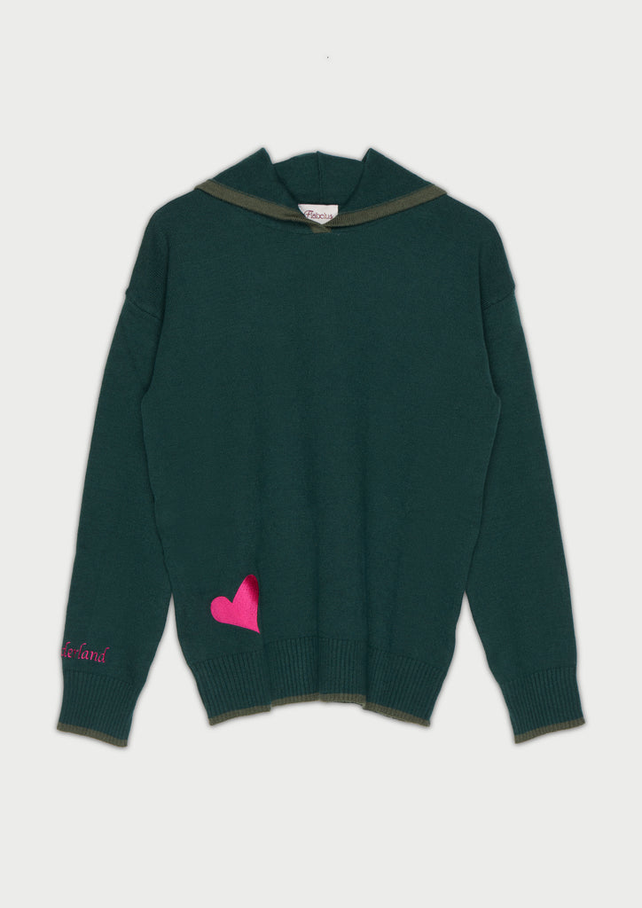 DORMOUSE HOODED JUMPER PETROL