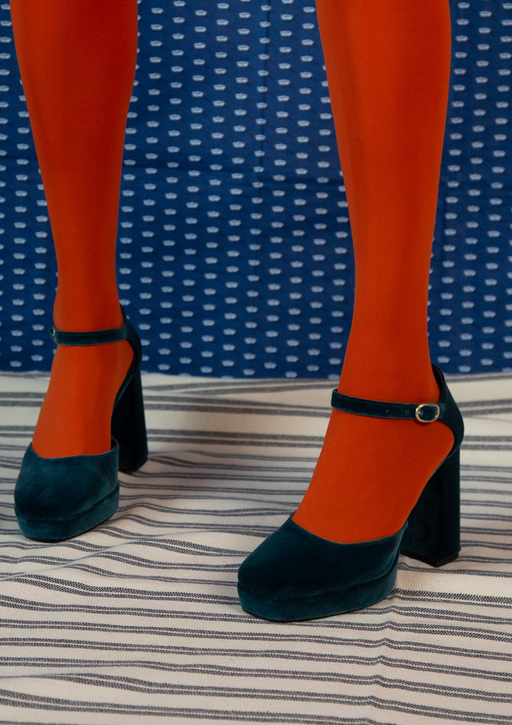 Flamenco Heels Petrol