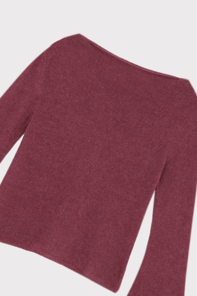 Ruby Hug Top Burgundy