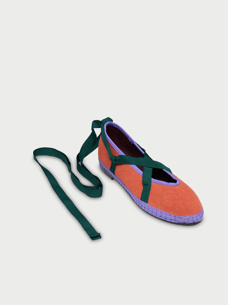 Ribbon Linen Teja & Green